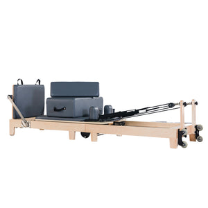 Foldable Pilates Reformer Oak Wood