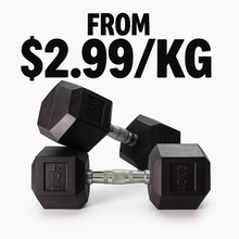 Load image into Gallery viewer, Rubber Hex Dumbbell (2.5kg-50kg/ 2.5kg increments)

