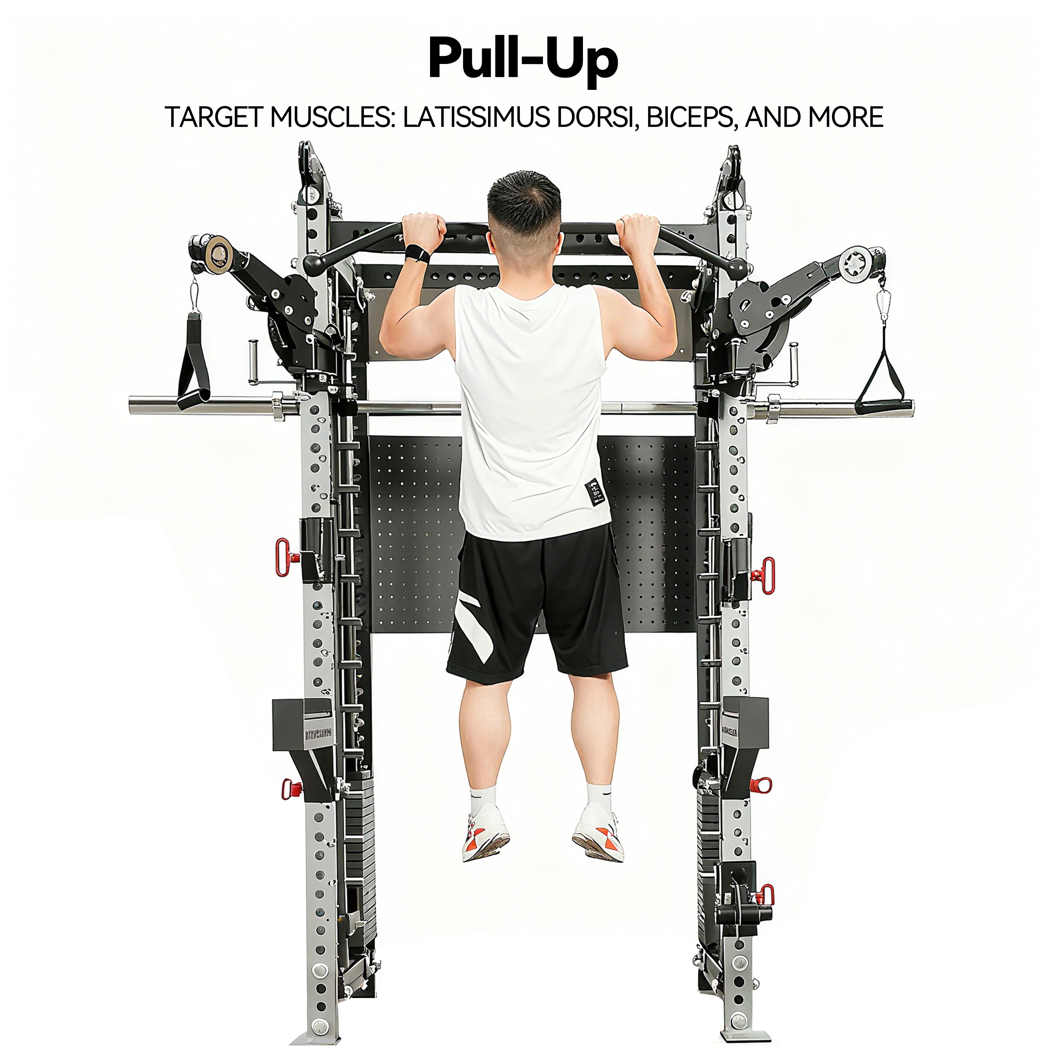 All-in-One Smith Machine Cable Crossover – Pin-Loaded Strength Trainer for Home & Commercial Gym