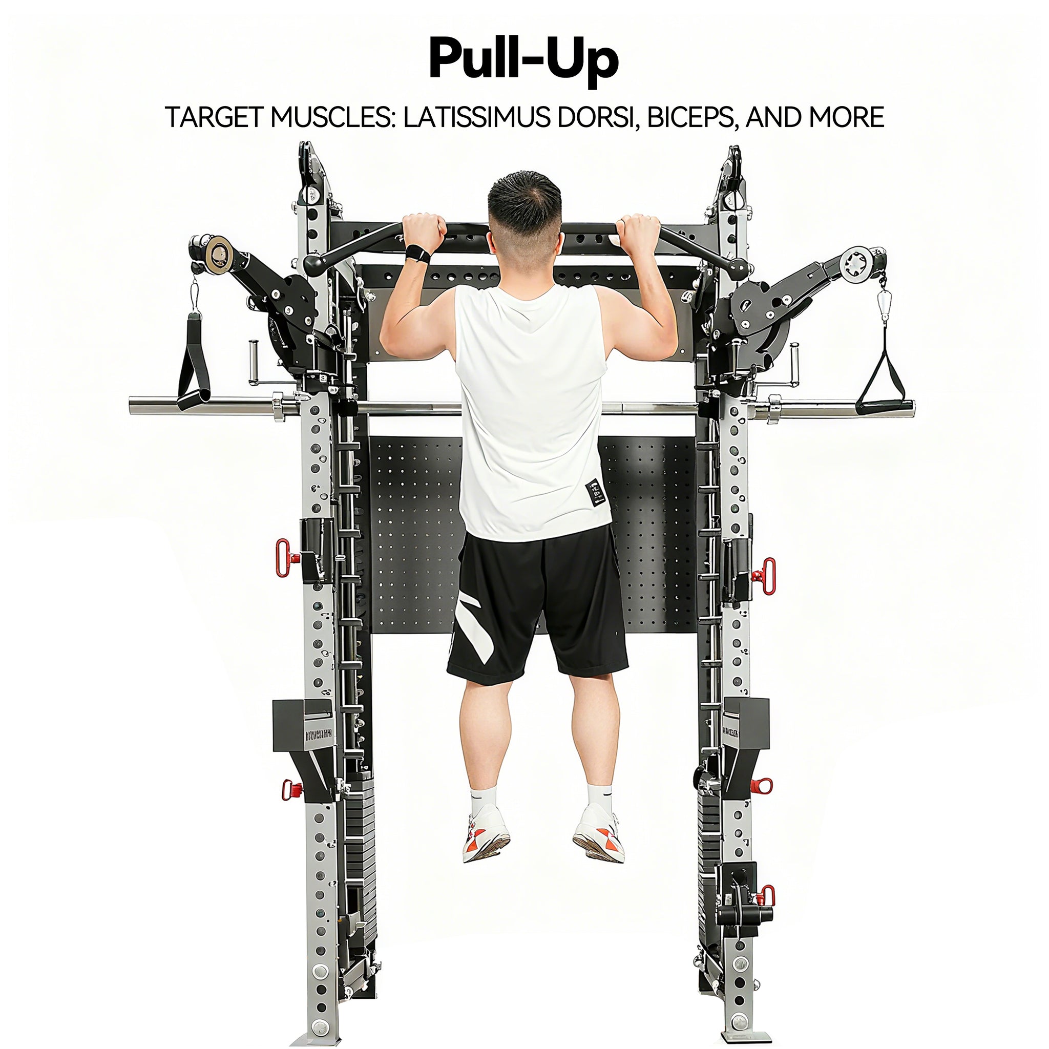 All-in-One Smith Machine Cable Crossover – Pin-Loaded Strength Trainer for Home & Commercial Gym