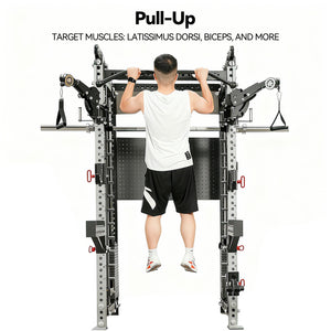 All-in-One Smith Machine Cable Crossover – Pin-Loaded Strength Trainer for Home & Commercial Gym