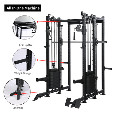 OLI JOY All-in-One Pin-Loaded Smith Machine Functional Trainer