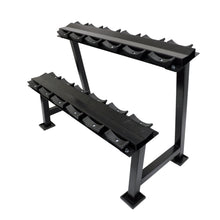 Load image into Gallery viewer, 10kg to 30kg Chrome Round Dumbbell &amp; Storage Rack (6 pairs - 225kg)
