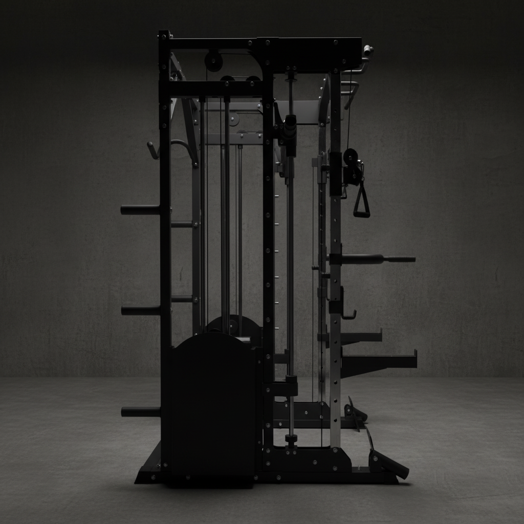 10-in-1 Professional Power Rack: Smith Machine, Dual Adjustable Pulley & Pull-Up Station