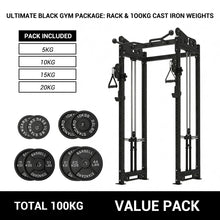 Load image into Gallery viewer, 3.0mm cable crossover machine plate load with 100kg cast iron plates

