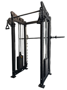 Black power rack on a transparent background