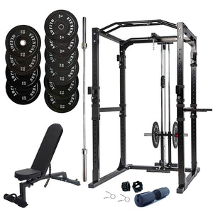 5108 Commercial Grade Power Rack Cage Bundle with Cable Crossover
