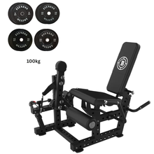 Load image into Gallery viewer, Oli Joy 5415 Premium Leg Curl Extension Bundle – Commercial Dual-Function Machine with 100 kg Olympic Rubber Bumper Plates
