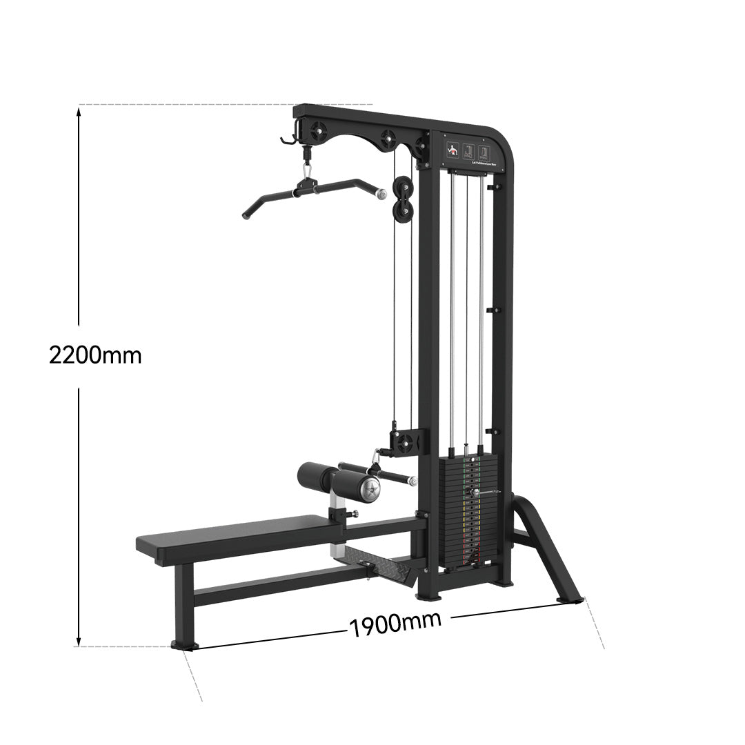 OLI JOY Commercial Pin-Loaded Lat Pulldown & Seated Row Machine