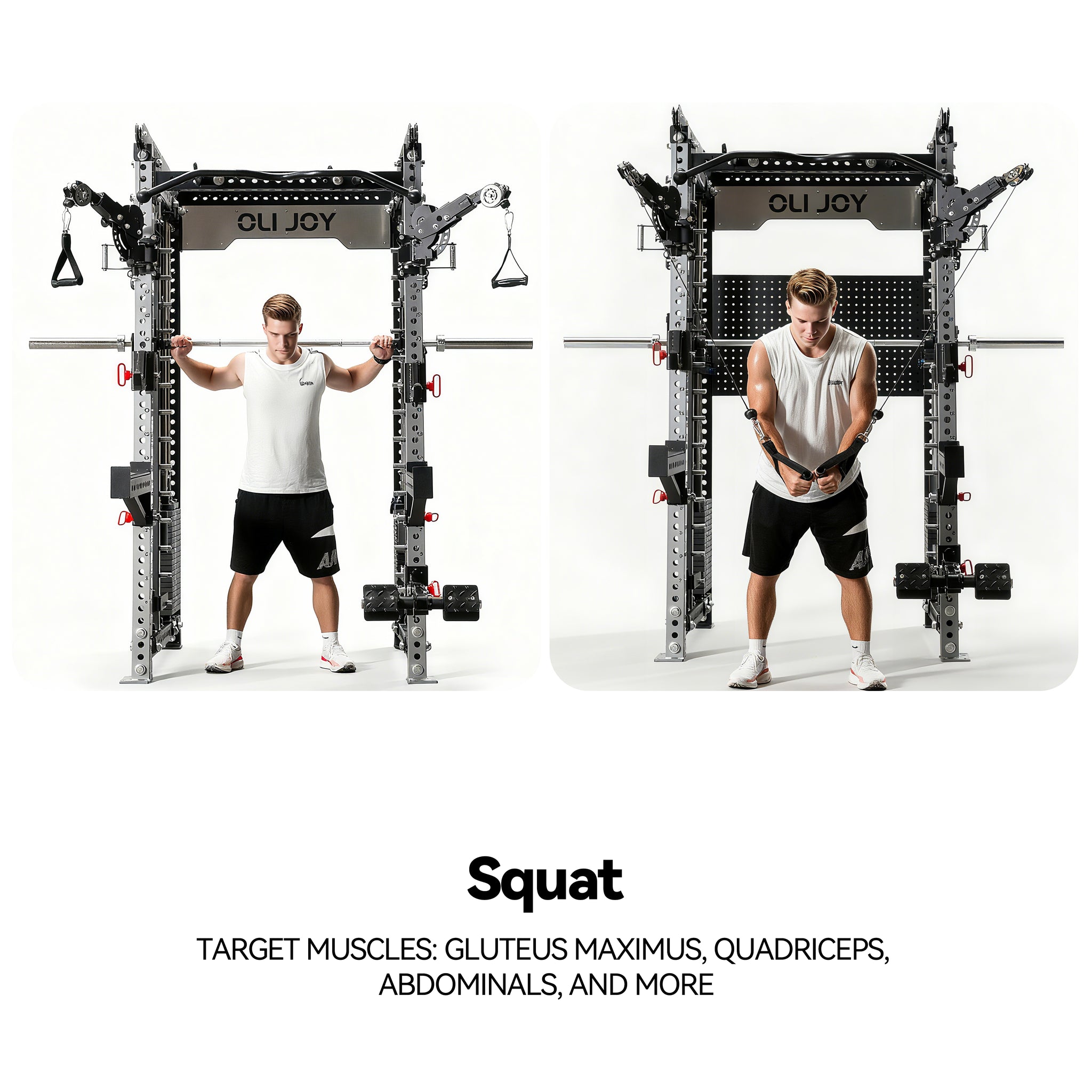 All-in-One Smith Machine Cable Crossover – Pin-Loaded Strength Trainer for Home & Commercial Gym