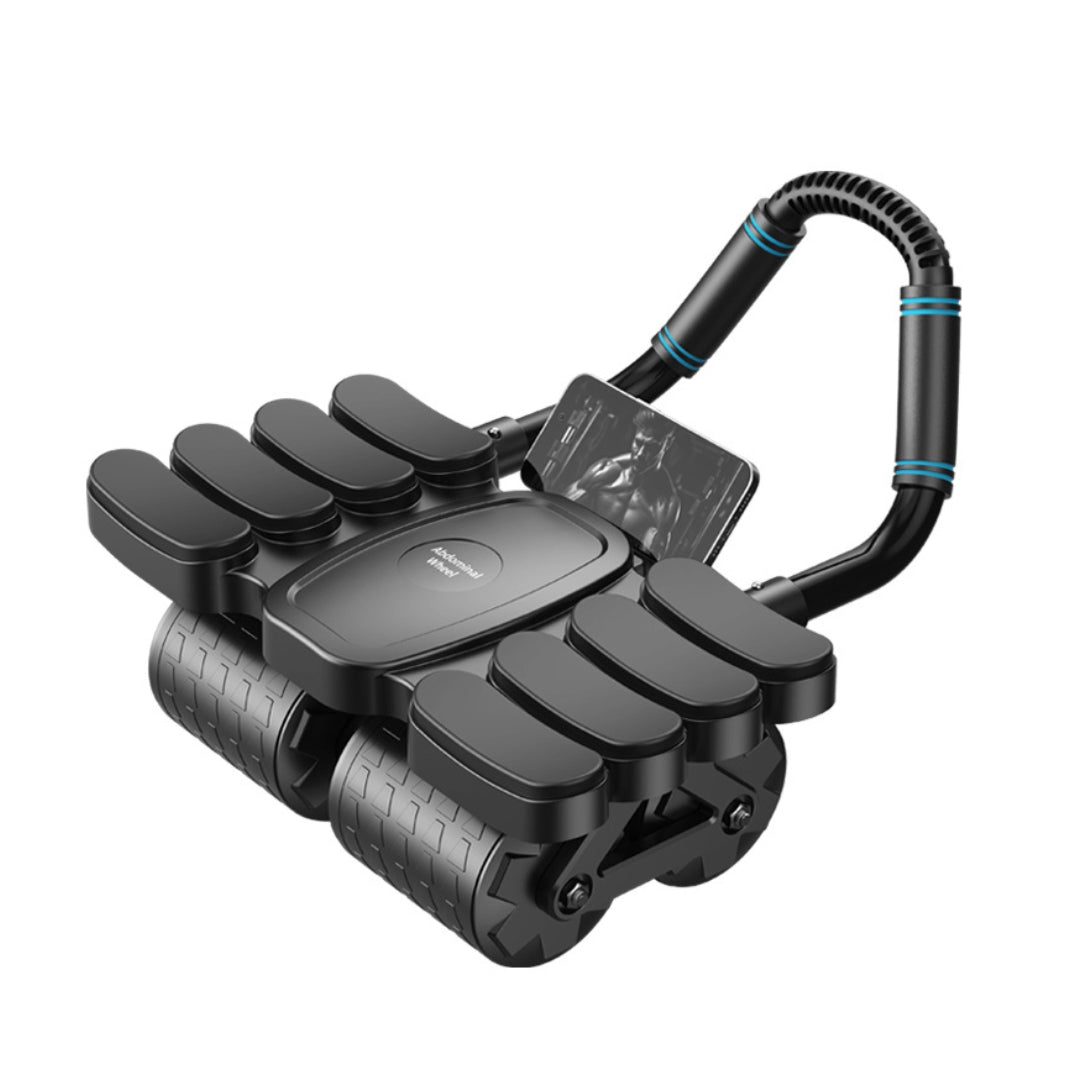 Extra Elbow Support 4-Wheel Automatic Rebound Ab Roller - Oli Joy Sports 