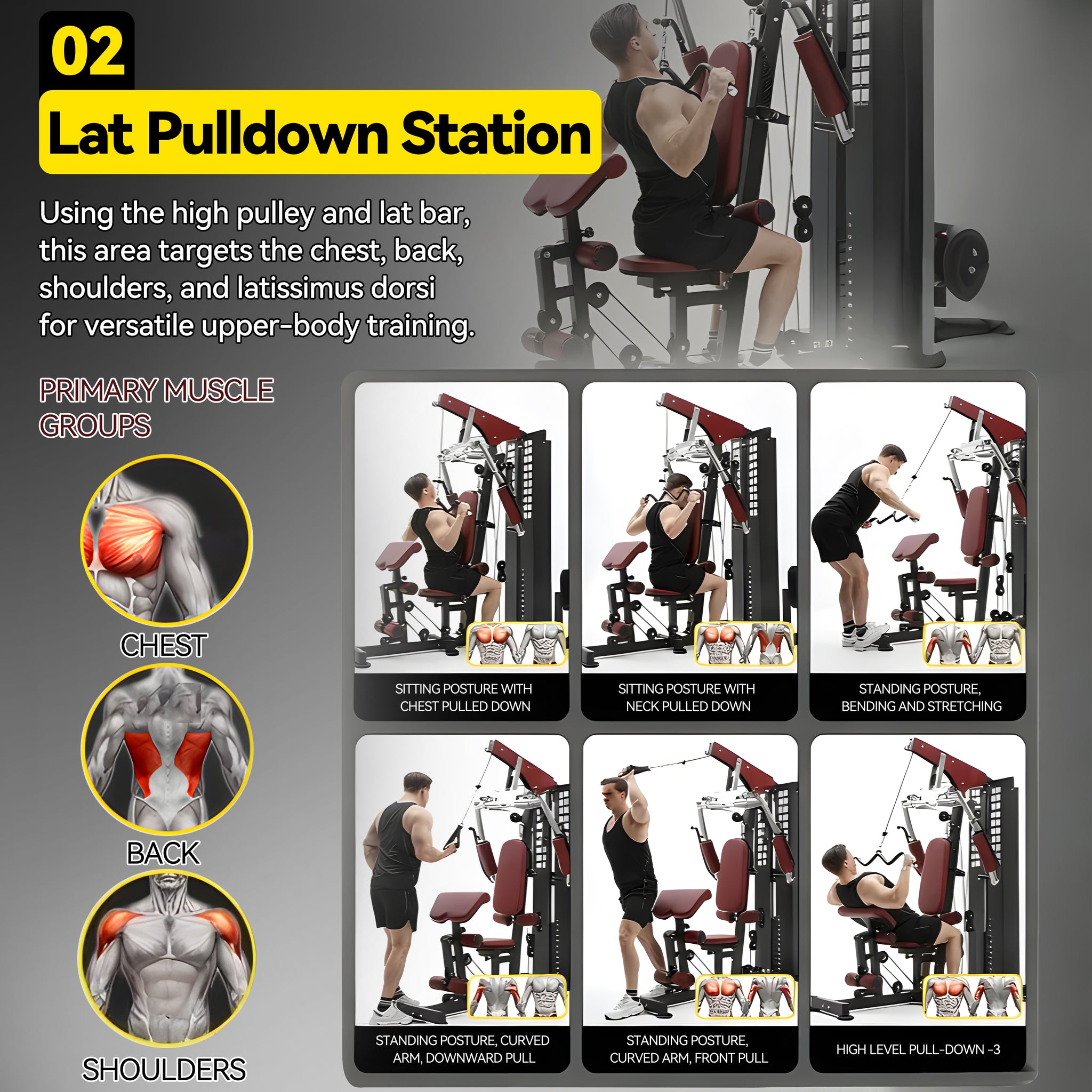 Multi-Functional-Station – Pin Loaded & Magnetic Vertical Stair Climber  Home gym Bundle