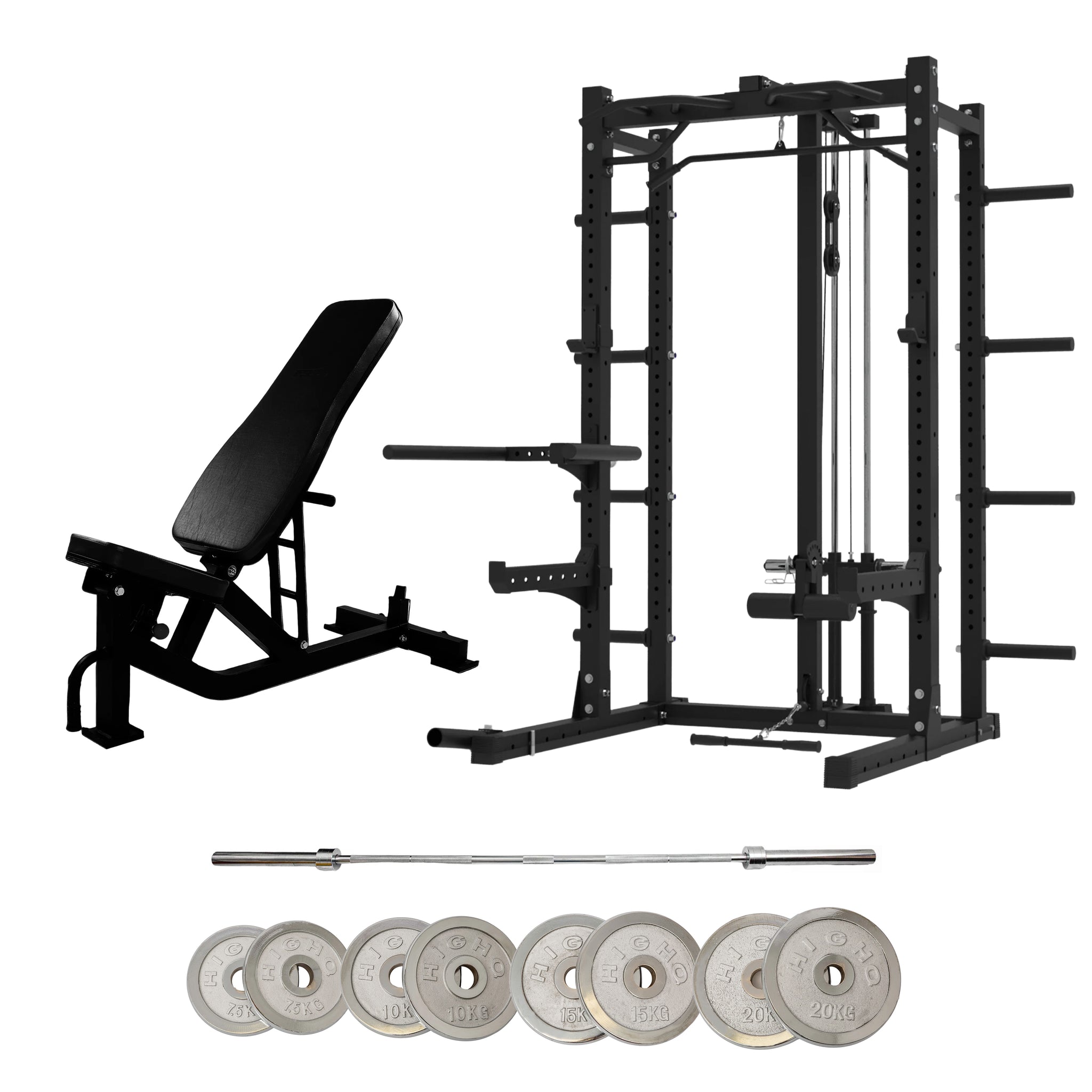 Ultimate Olympic Strength Training Combo 5355 with 105kg Weight Plates