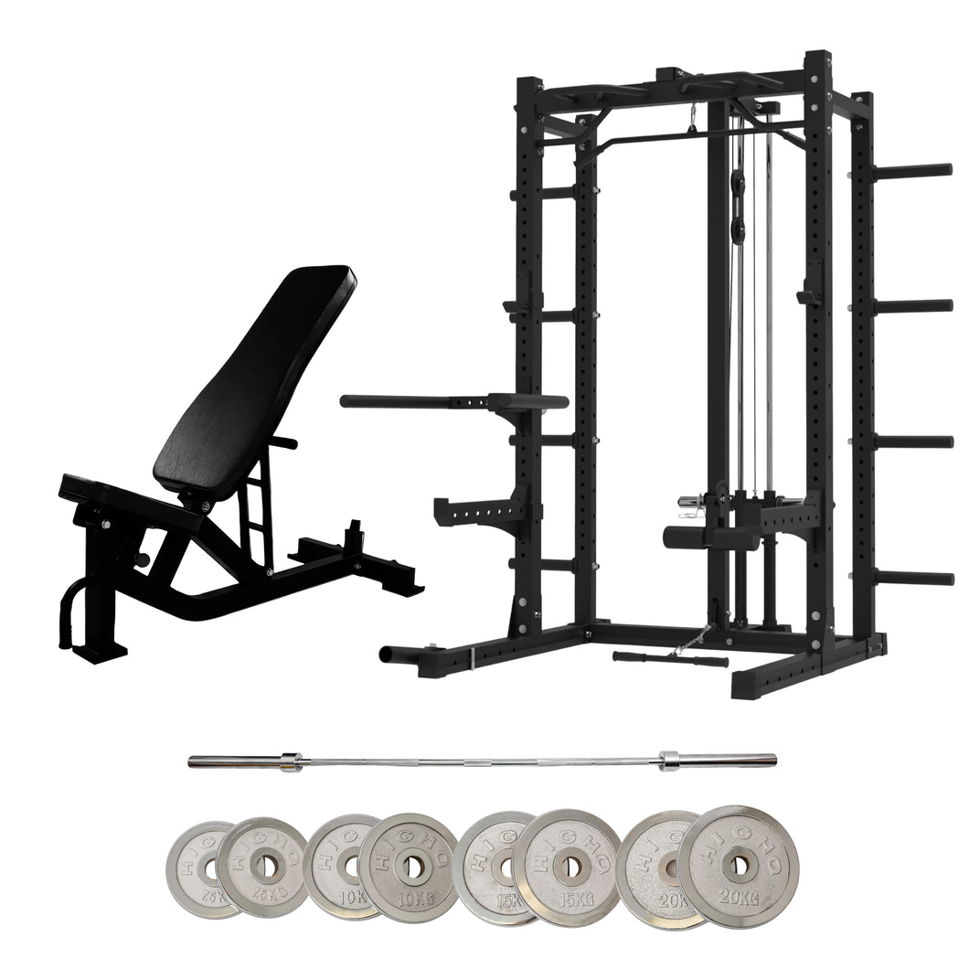 Ultimate Olympic Strength Training Combo 5355 with 105kg Weight Plates