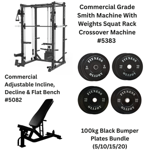 Preorder Smith Machines & Fitness Equipment Bundle(100KG) 5383 BEST for HOME use NO.1