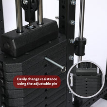 Load image into Gallery viewer, All-in-One Smith Machine + Cable Crossover with 70KG stacks– 2.0mm Modular Power Rack System
