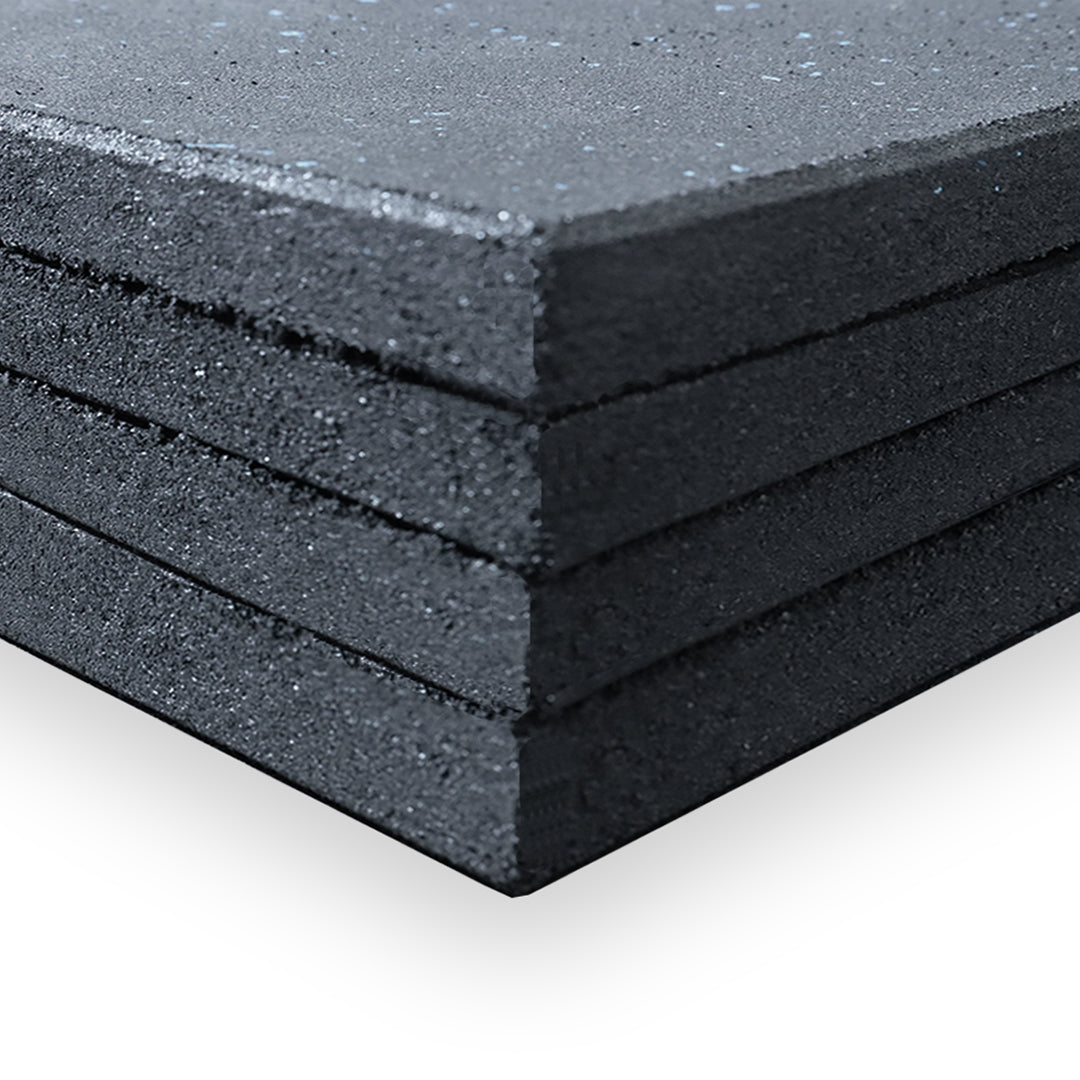 4PCSx 25mm 1Mx 1M Flooring Mat Bundle Soft Rubber Gym Flooring Tiles Mat