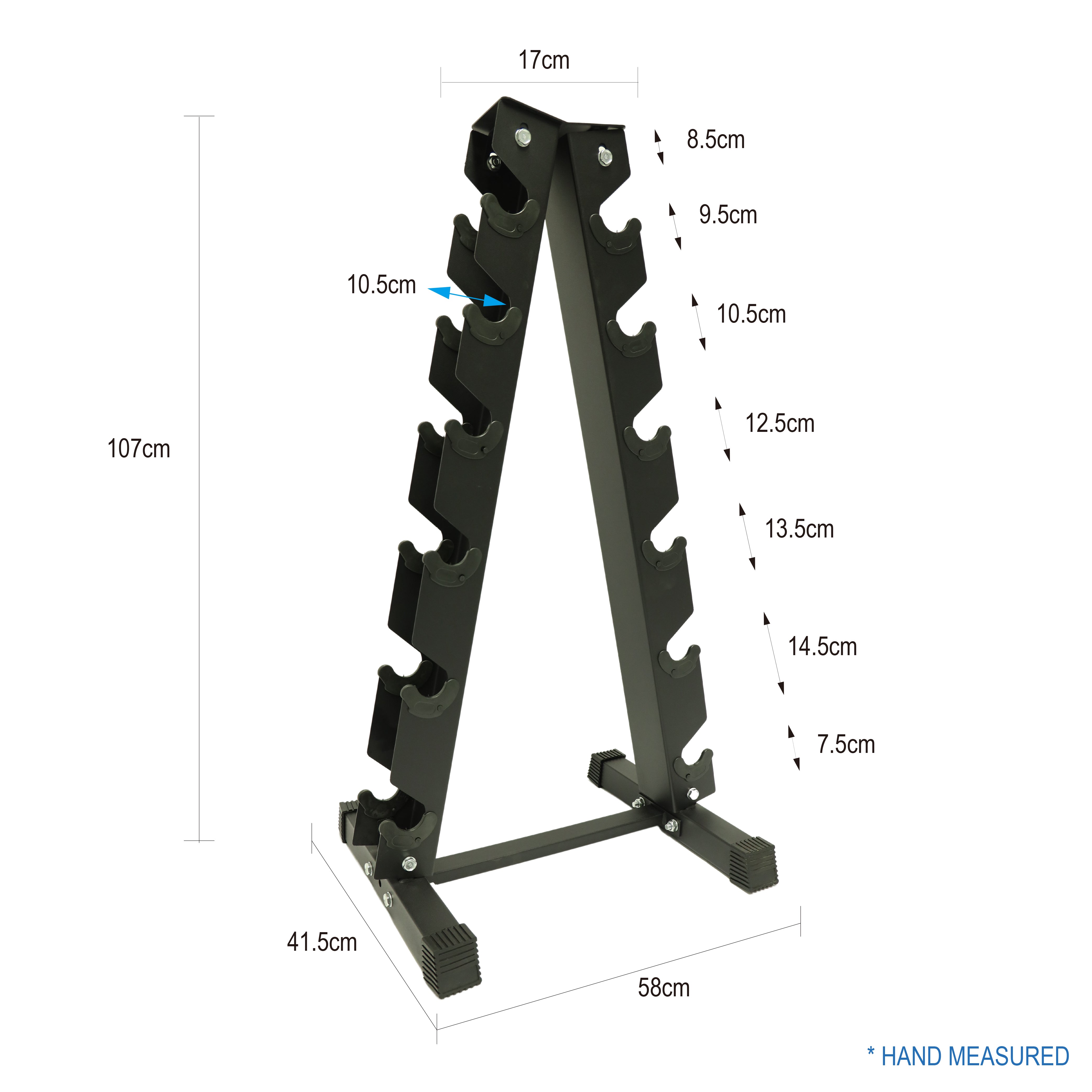 2.5kg to 15kg Hex Dumbbell & Storage Rack Bundle (6 pairs - 105kg) - Oli Joy Sports 
