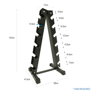 Build Your Own Hex Dumbbell & Storage Rack (Pick 6 Pairs from 2.5kg to 25kg) - Oli Joy Sports 