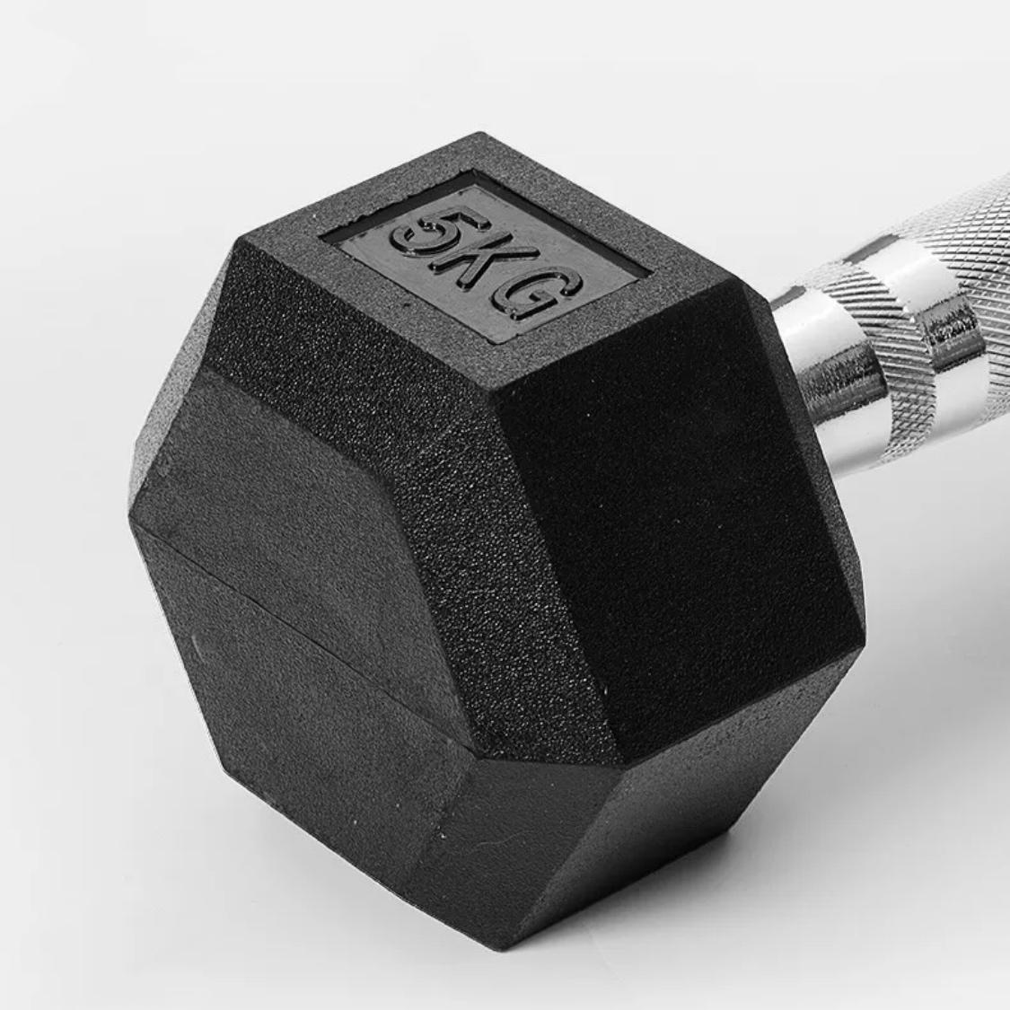 5kg to 25kg Hex Dumbbell & Storage Rack Bundle (6 pairs - 175kg) - Oli Joy Sports 