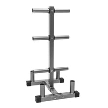 Load image into Gallery viewer, Olympic Weight Plates Steel Rack Holder &amp; Bar Stand
