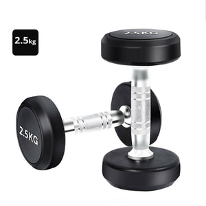 2.5kg to 7.5kg Round Dumbbell & Storage Rack Bundle (3 pairs - 45kg)