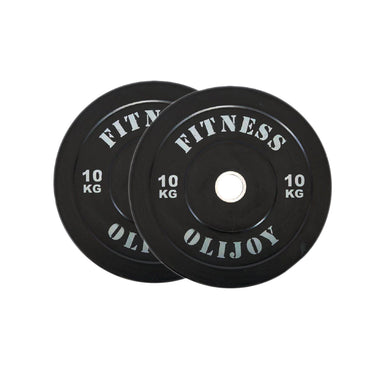 100kg Black Bumper Plates & Barbell Bundle (2.2m bar) - Oli Joy Sports 