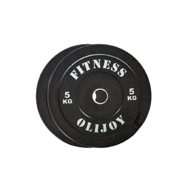 100kg Black Bumper Plates & Barbell Bundle (2.2m bar) - Oli Joy Sports 