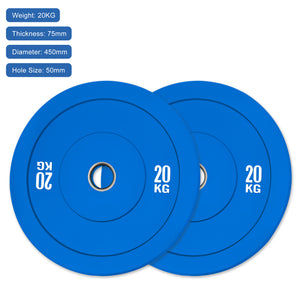 150kg Colour Bumper Plates Bundle (5/10/15/20/25)