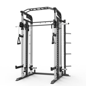 Smith Machine Bundle - 150kg Rubber Weight Plates, Barbell & Bench