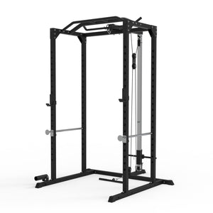 Heavy Duty Squat Rack Cage Lat Pull Down System Landmine Attachment