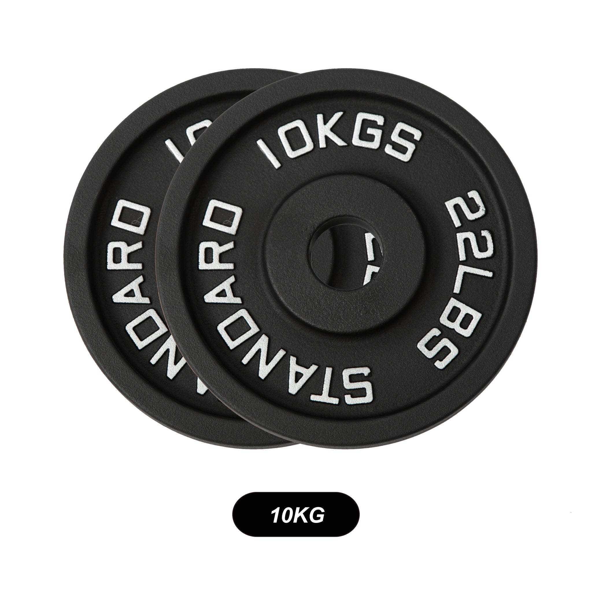 100kg Black Cast Iron Plates & Barbell Bundle (2.2m bar) - Oli Joy Sports 