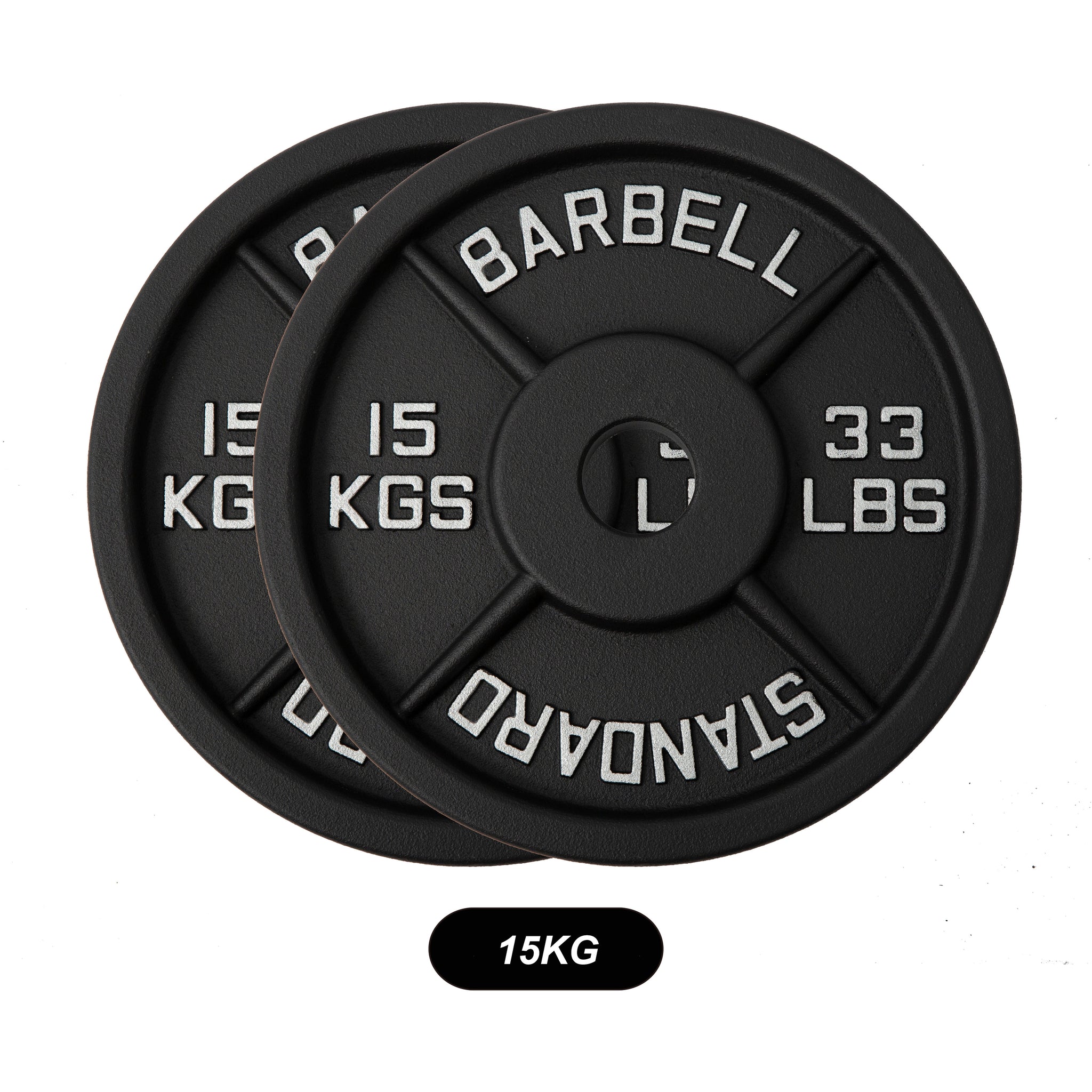 100kg Black Cast Iron Plates & Barbell Bundle (2.2m bar) - Oli Joy Sports 