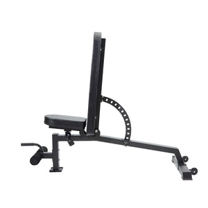 Multifunctional Squat Rack Bundle - 100kg Black Bumper Weight Plates, Barbell & Workout Bench