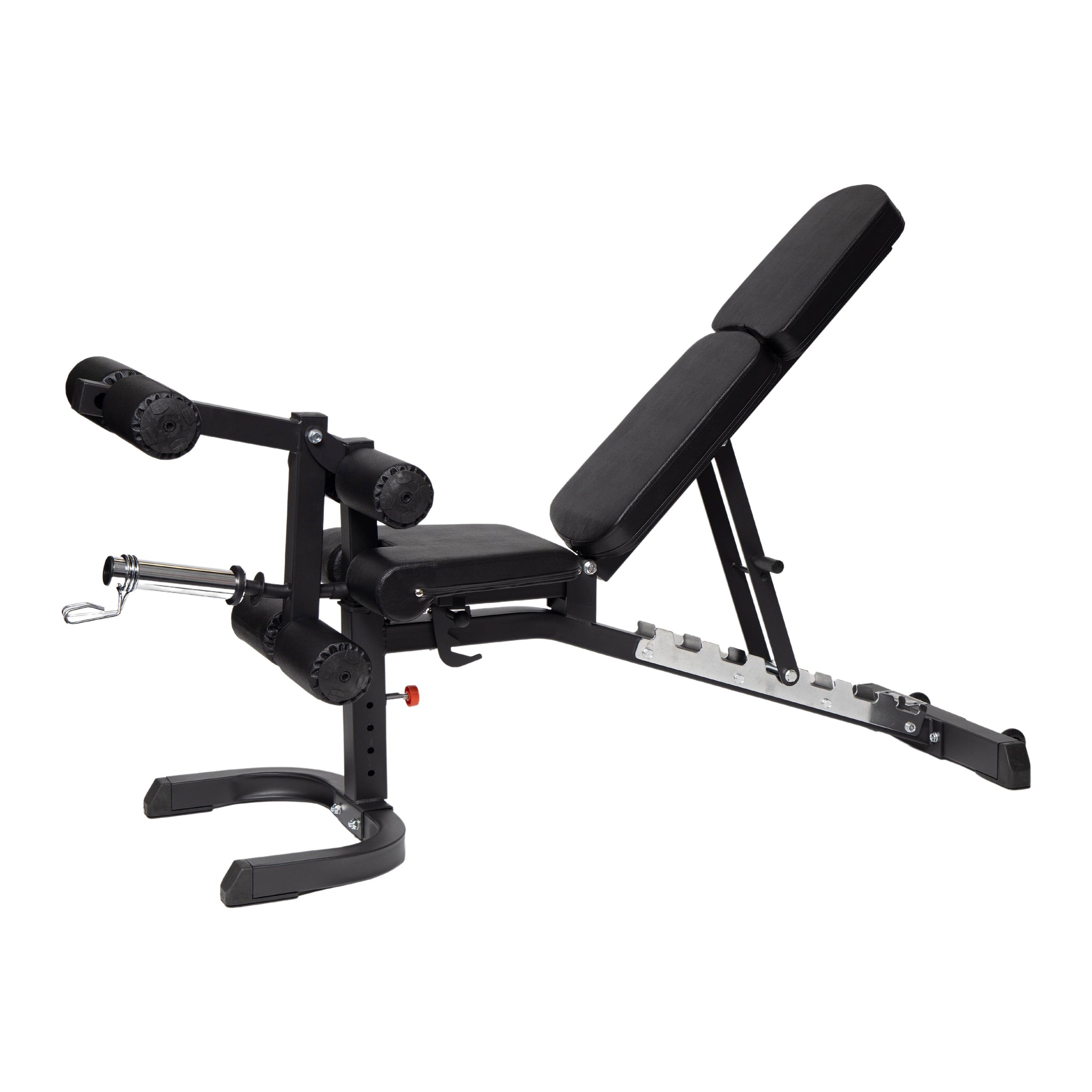 Adjustable Heavy Duty Workout Bench Plus Leg Curl Attachment - Oli Joy Sports 