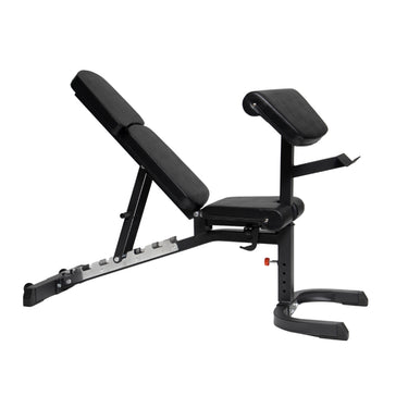 Adjustable Heavy Duty Workout Bench Plus Bicep Curl Attachment - Oli Joy Sports 