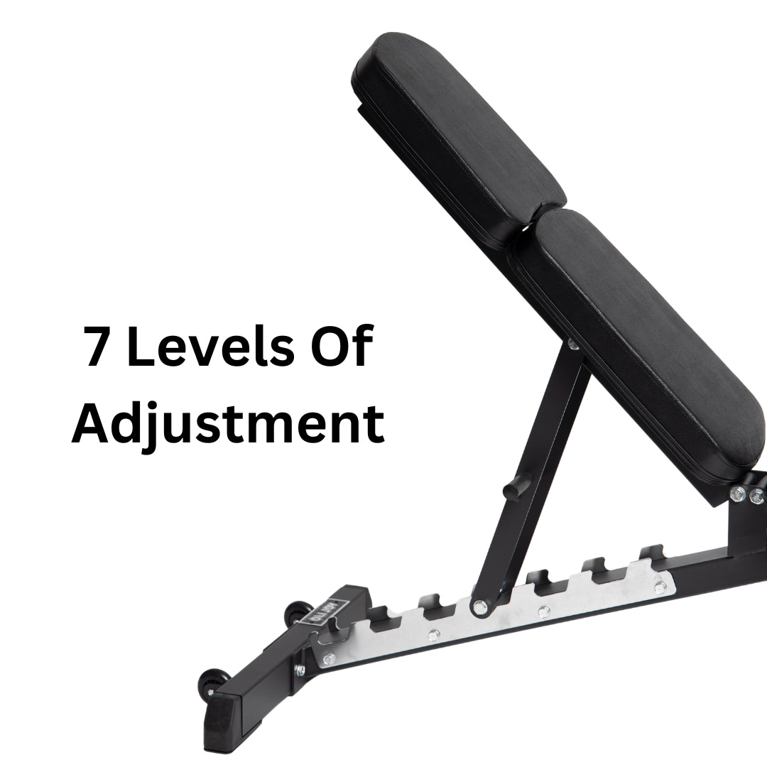 Adjustable Heavy Duty Workout Bench Plus Bicep Curl Attachment & Leg Curl Attachment - Oli Joy Sports 