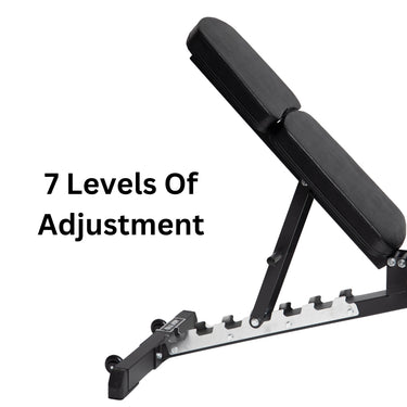 Adjustable Heavy Duty Workout Bench Plus Bicep Curl Attachment & Leg Curl Attachment - Oli Joy Sports 