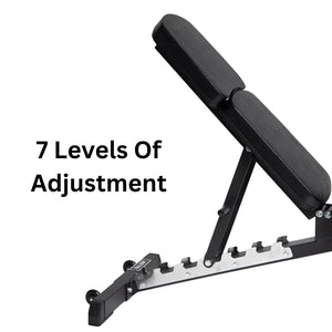 Adjustable Heavy Duty Workout Bench Plus Bicep Curl Attachment & Leg Curl Attachment