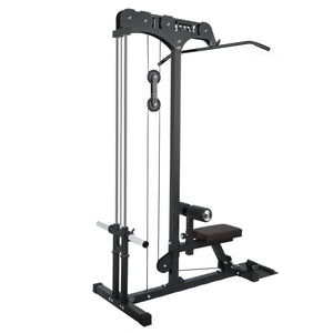 Lat Pull Down Low Row Machine Bundle - 155kg Rubber Weight Plates
