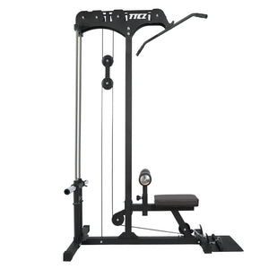 Lat Pull Down Low Row Machine Bundle - 155kg Rubber Weight Plates