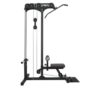 Lat Pull Down Low Row Machine Bundle - 100kg Rubber Weight Plates