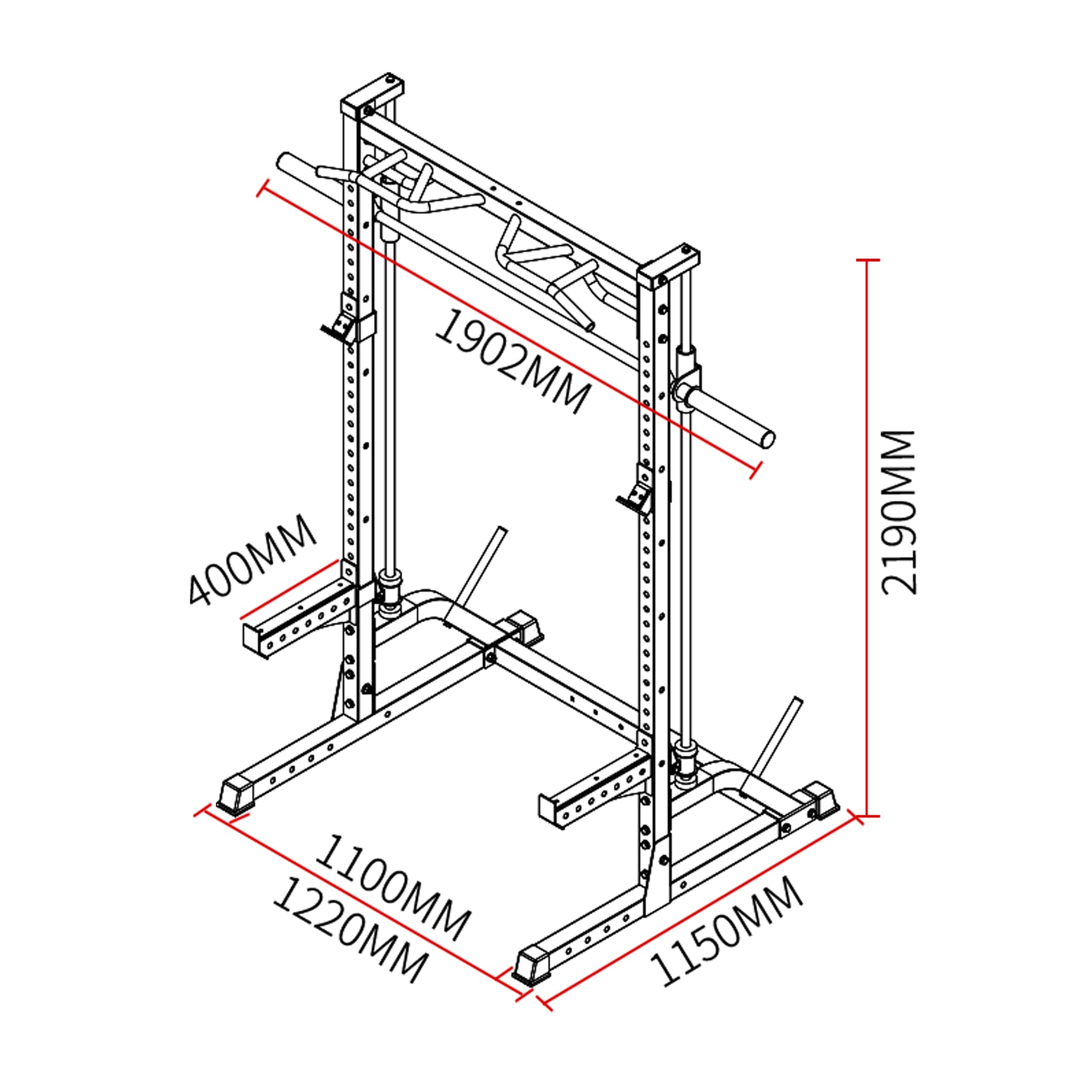 Multifunctional Half Rack Smith Machine | All-in-One Gym – Oli Joy Fitness