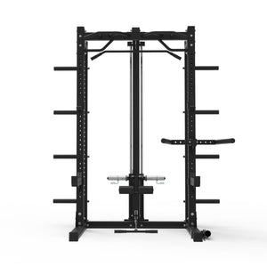Pre Order Multifunctional Squat Rack Bundle - 100kg Black Bumper Weight Plates, Barbell & Workout Bench