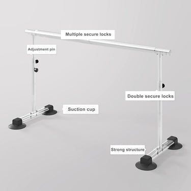 Portable Freestanding Ballet Bar Stretch Stand - Oli Joy Sports 