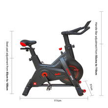 Load image into Gallery viewer, Premium Grade Fully Covered Flywheel Spin Exercise Bike Magnetic Adjustable Resistance System
