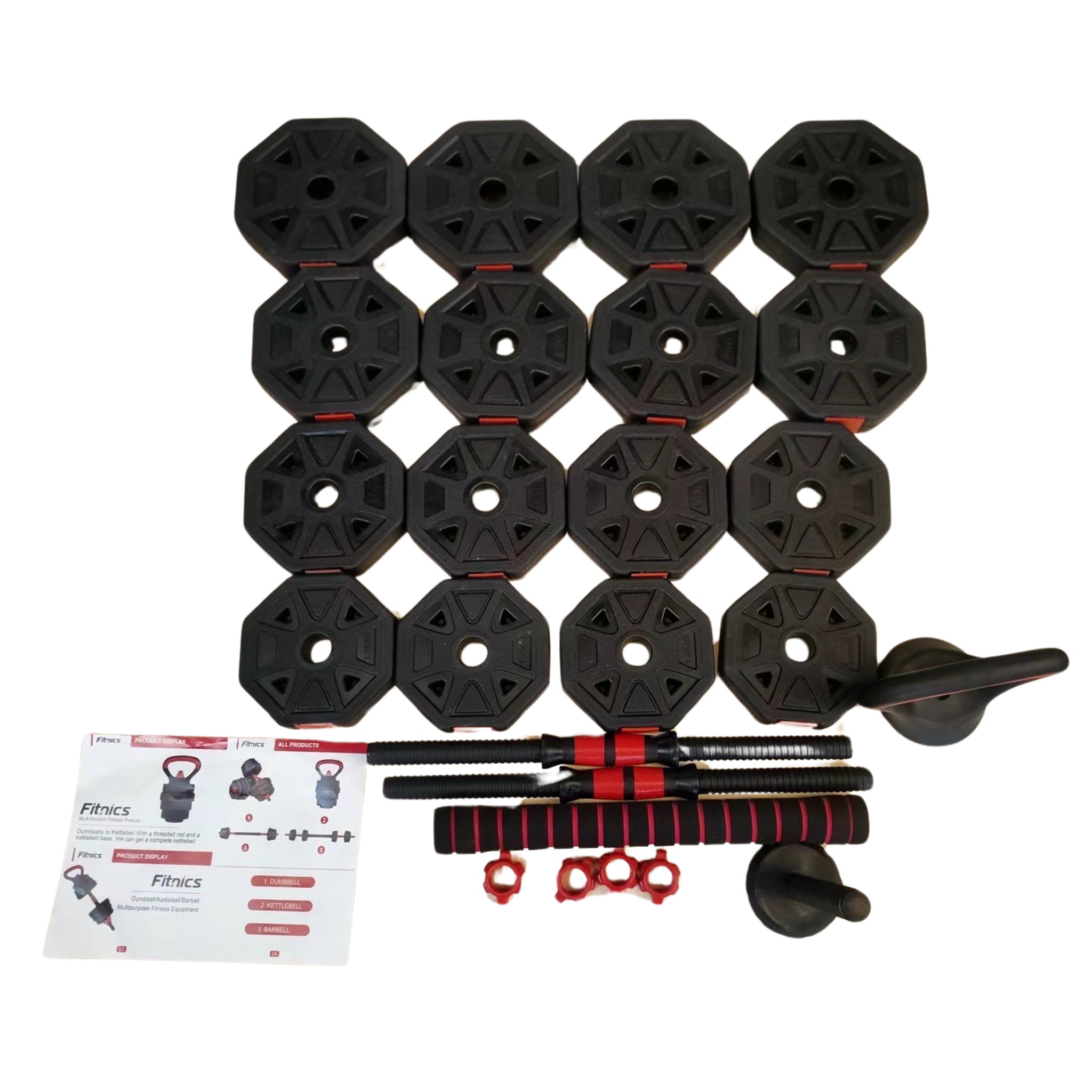 3 in 1 Adjustable Dumbbell, Barbell & Kettlebell Set - Oli Joy Sports 