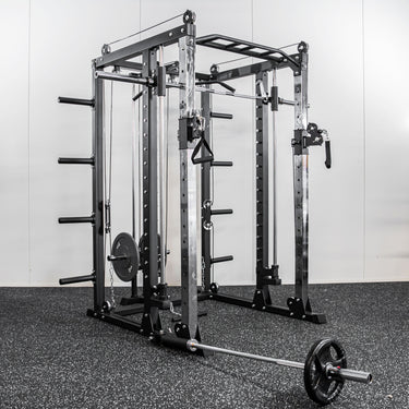 Premium Grade Smith Machine Squat Rack Lat Pull Down Crossover Machine - Oli Joy Sports 