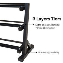 Load image into Gallery viewer, Premium 3 Layers Tiers Dumbbell Storage Rack
