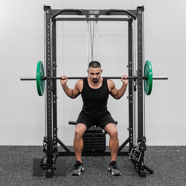 Commercial Grade Smith Machine With Weights Squat Rack Crossover Machine - Oli Joy Sports 